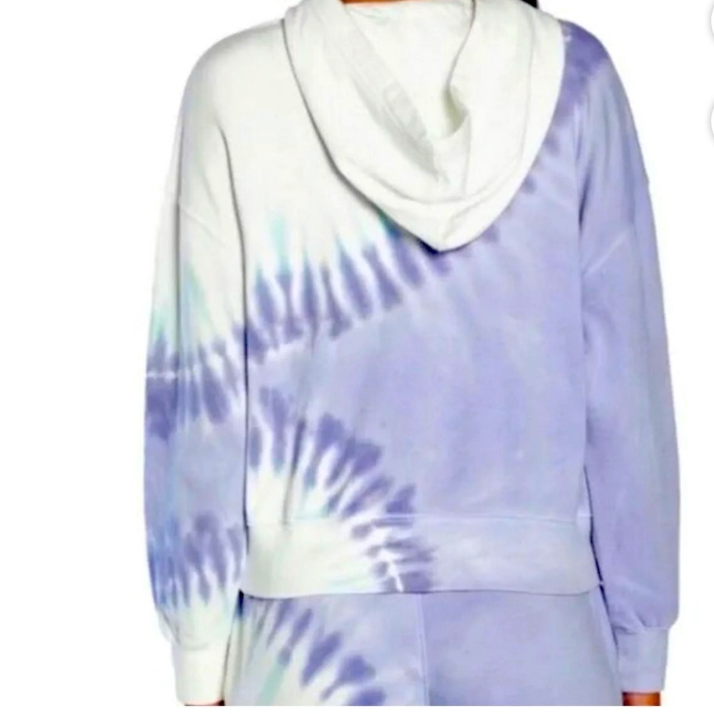 Wildfox Tie Dye One Of A Kind Relaxed Hoodie Mint Lilac Purple Hued French Terry — image 4 of 8